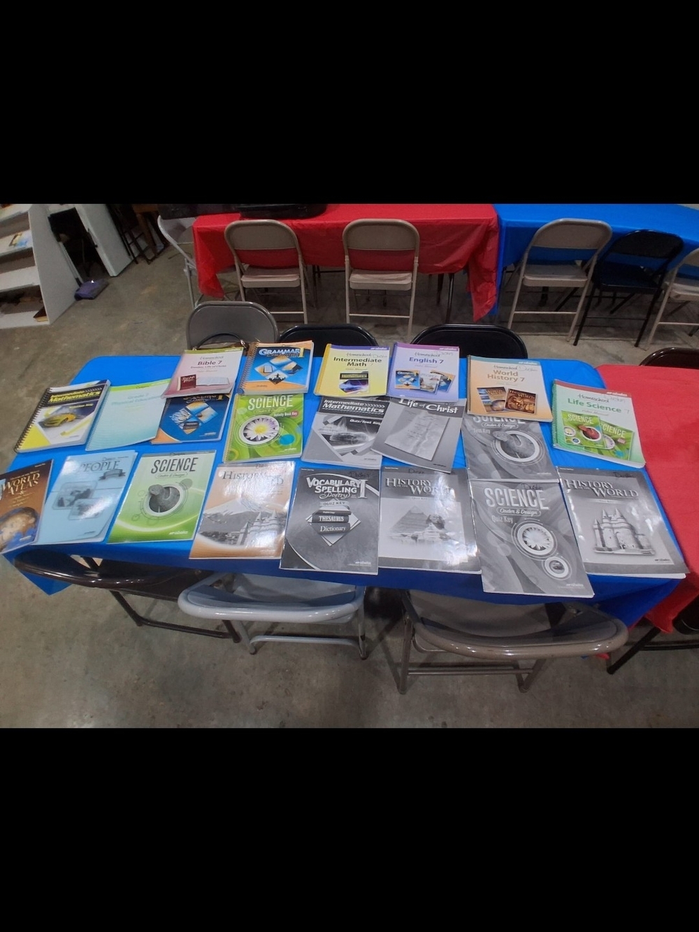 Assorted Educational Textbook Set - Blue/Green Covers